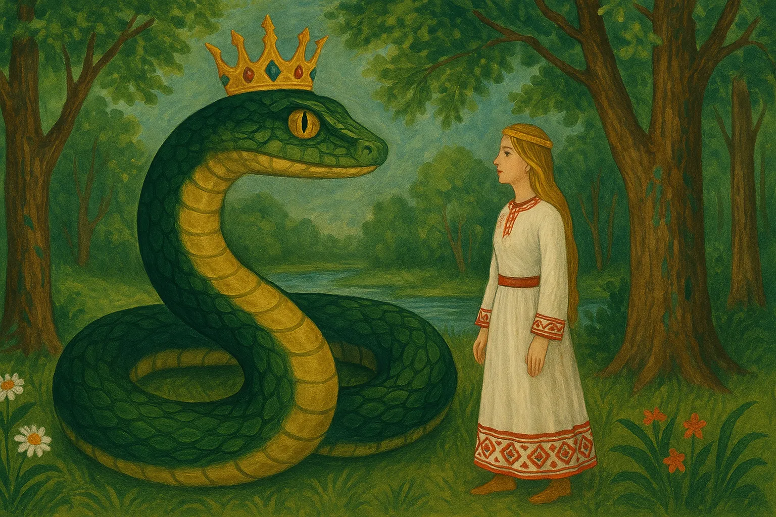 Eglė žalčių karalienė su Žilvinu